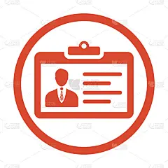 企业身份证图标，用户，办公室身份证向量