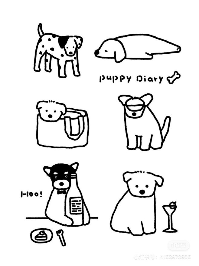 简化小狗 Pin page