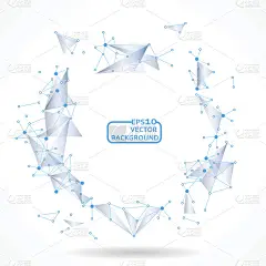 设计技术和网络科学的抽象背景