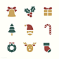 Christmas holiday symbols vector set | free image by rawpixel.com