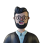 创意可爱卡通3D立体人物头像插画图标渲染免抠图psd设计素材模板-淘宝网