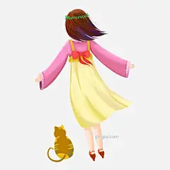 手绘可爱女孩和猫png素材图片大小1024x1024px 图片尺寸384.21 KB 来自PNG搜索网 pngss.com 免费免扣png素材下载！精致人物#女孩#女孩背影#人物插画#时尚#手绘元素#装饰#装饰图案#
