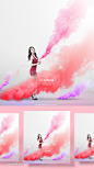 【乐分享】梦幻砂砾烟雾美女舞蹈海报PSD素材_平面素材_乐分享-设计共享素材平台 