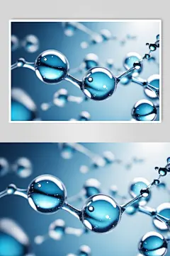AI数字艺术医美液体泡泡分子3d医疗模型