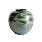 迪斯凯 日本进口新中式九谷烧手工绿色紫色陶瓷创意花器花瓶摆件-淘宝网