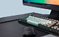 keyboard offwhite cmf visualization rendering product Computer concept transparent inclusion