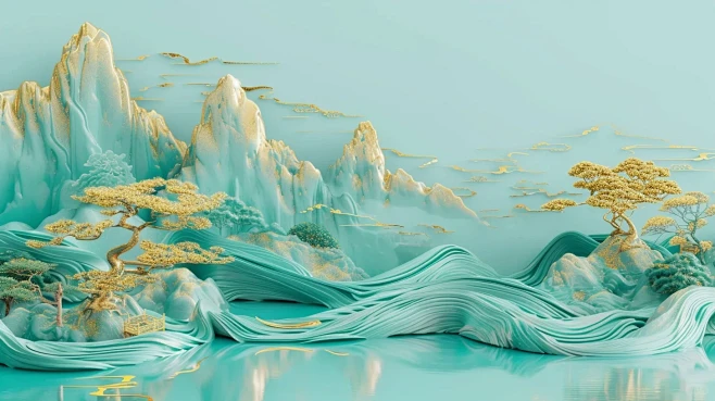 只此青绿 立体山水 - 关键词分享 - ...