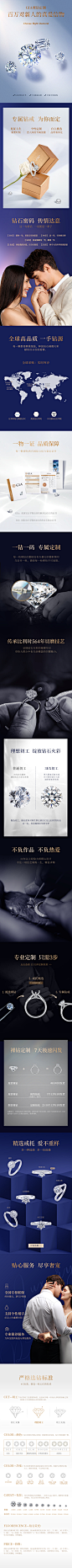 克徕帝GIA一克拉裸钻定制30分50分结婚钻石戒指2克拉钻戒女正品-tmall.com天猫