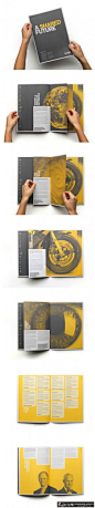 国外科技杂志设计 时尚黑色画册封面 黄色画册设计 黄黑色画册 经典画册内页 企业画册