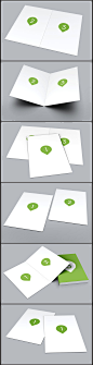 三折页PSD模板DM宣传单贴图样机空白模版素材大全 对折页