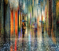 他，把雨中街景拍成了油画…… - 图片