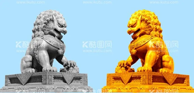 石狮 - 源文件下载【酷图网】金色狮子,黄金狮子,石狮子素材,石狮子元素,石狮素材,石狮元素,守门狮,石狮子雕塑,雕塑狮子,青铜狮子,免扣素材 ...