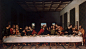 《最后的晚餐》复制品，15 世纪，布面油画，418 x 794 厘米，比利时唐格洛修道院