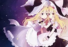 こいいろのひ 恋色之日 p站 二次元 插画 少女 头像 手绘 东方project 幻想乡 魔理沙