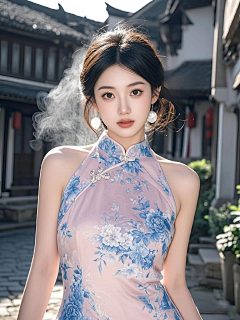 东北四小鱼采集到精致的虚拟女神(旗袍)