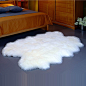 4拼澳洲羔羊皮形 纯羊皮毛毯 羊皮毛一体床毯 皮毛地毯 沙发毯 #澳洲# #羊皮# #羊皮#