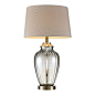 OK Lighting - Gaze Glass Table Lamp, Golden - Table Lamps