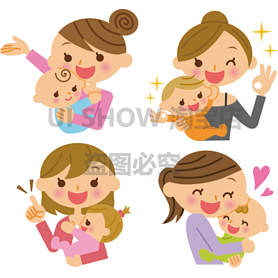 新生婴幼儿出生抱宝宝表情头像妈妈亲子活互...