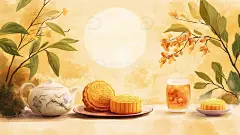 月饼季插画插画月饼包装高清模板免费下载-趣麦麦图