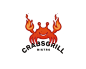 CRABSGRILL 螃蟹 火把 烧烤 小吃 烤味  商标设计  图标 图形 标志 logo 国外 外国 国内 品牌 设计 创意 欣赏