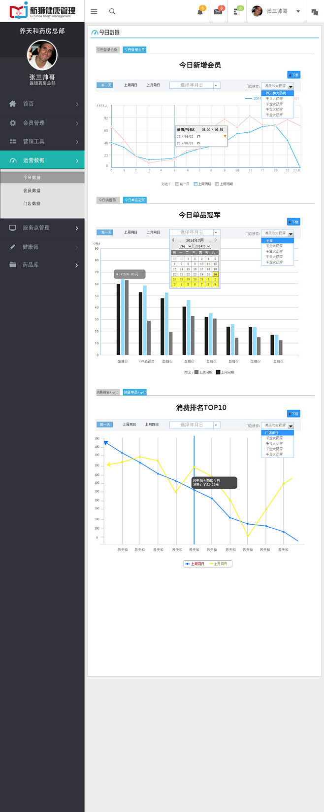 医疗管理系统后台界面设计