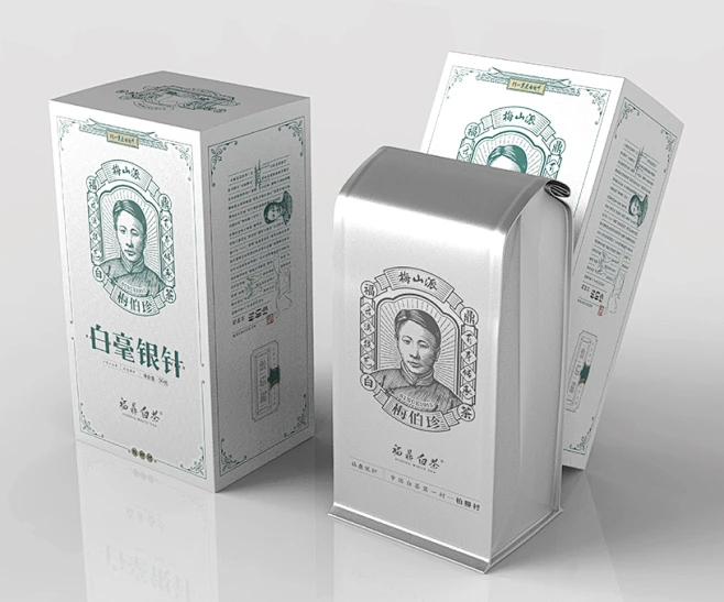 梅伯珍福鼎白茶IP形象包装设计-花瓣网