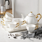 骨瓷陶瓷咖啡杯具下午茶茶具套装欧式冷水壶热水壶水具套装带托盘-淘宝网