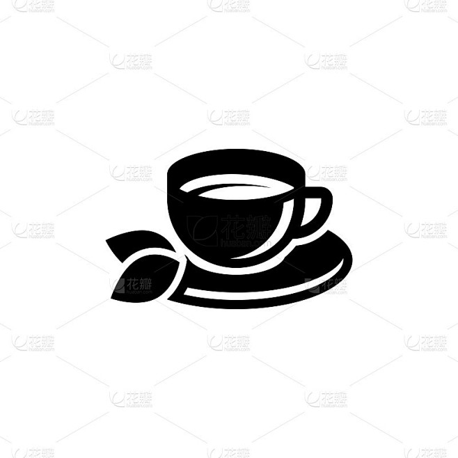矢量茶杯图标设计新潮