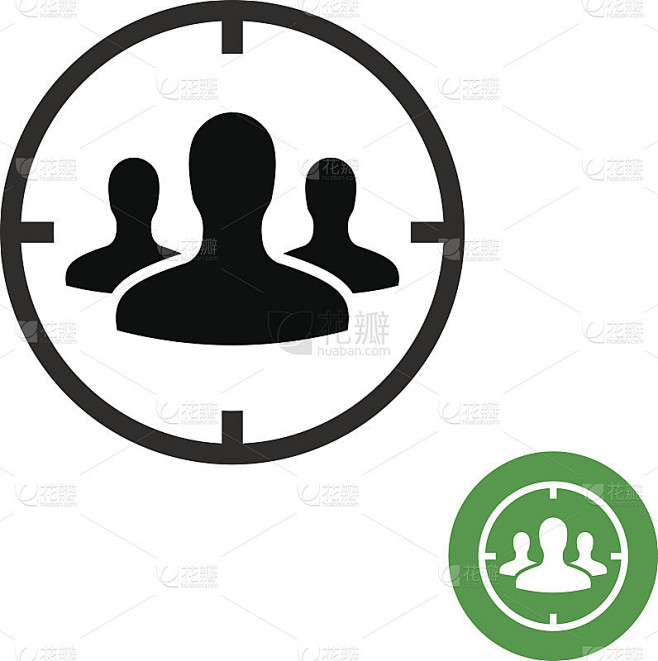 目标受众图标。