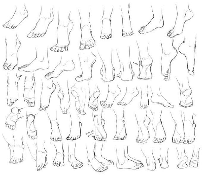 动漫绘画学习：脚怎么画？（附素材压缩包下...
