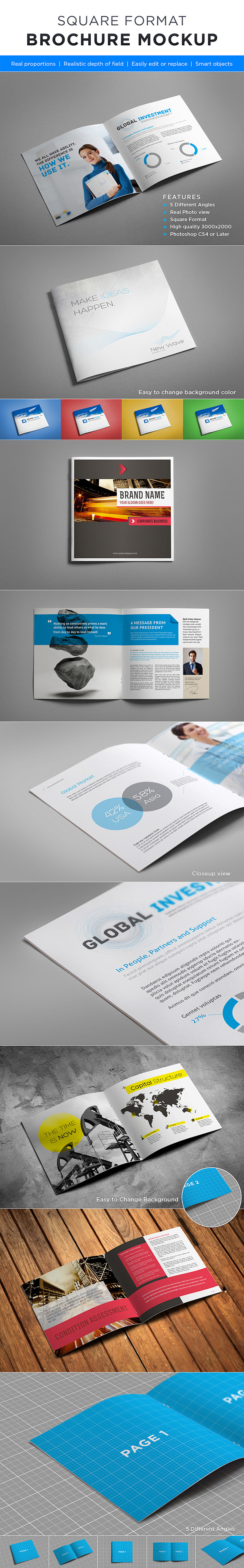 Square Brochure Mock...