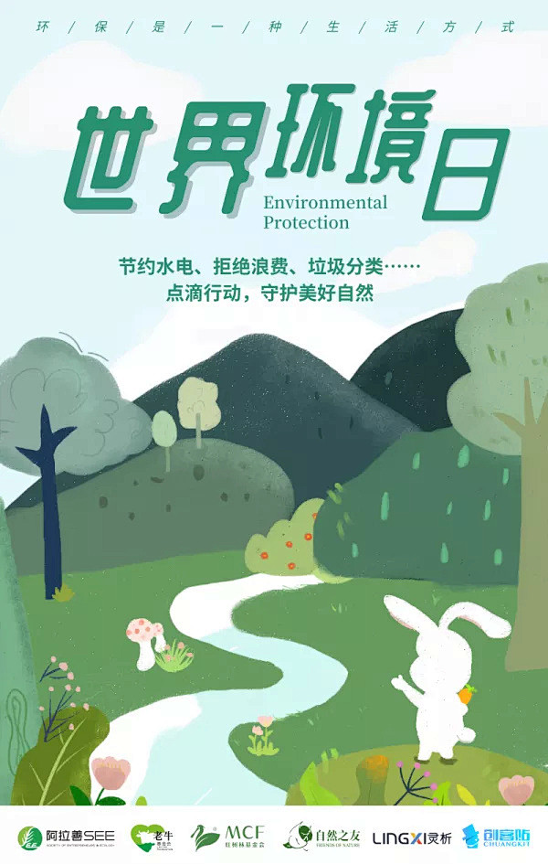 世界环境日保护地球公益海报