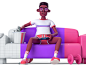 SPAR! : Project of 3D characters on landing page of mobile application SPAR! Put money on the line and get better at stuff with friends.