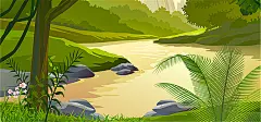 森林,灌木,石头,卡通,绿色,海报banner,童趣,手绘图库,png图片,网,图片素材,背景素材,3763978@飞天胖虎