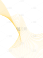 简约金色曲线线条元素