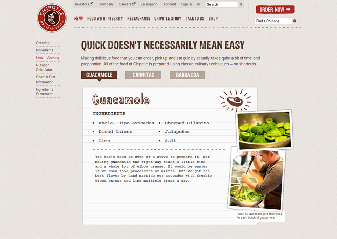 Chipotle: Menu