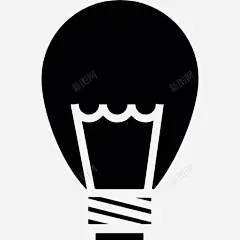 黑色的灯泡图标 平面电商 创意素材