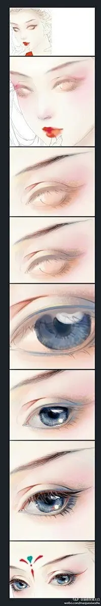 #古风# #古风插画# #古风美图# #古风绘画# 又一波古风眼睛的大集合！赶紧来转发收藏吧~（今天更新微博勤快了一丢丢，求赞~） ​​​​