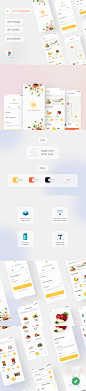  蔬果杂货店App应用UI套件  