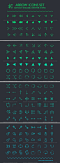 Arrow Icons Set 箭头图标素材国外模板源文件-淘宝网