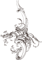国外欧式复古边框花纹纹理图标LOGO装饰免抠PNG图案 (727)
