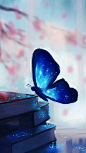 蓝色蝴蝶 _图 #率叶插件，让花瓣网更好用#