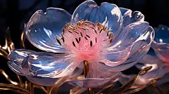 【AI数字艺术】牡丹花三维插画图片下载