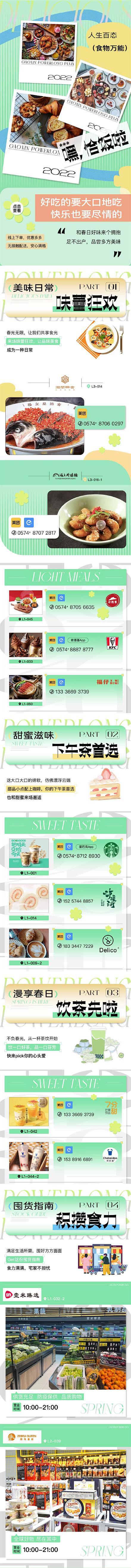 美食指南长图