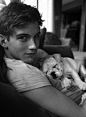 RJ King / Male Models, Best Friends, Guy with Puppy