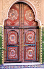 Superb Moroccan doors in Marrakech, Morocco. #Moroccan #Architecture #Interiors #Decor #InteriorDesign.