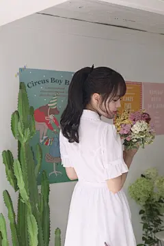 凉春薄衫岁月素白、文艺、唯美、美女、女子、治愈系、伤感、花