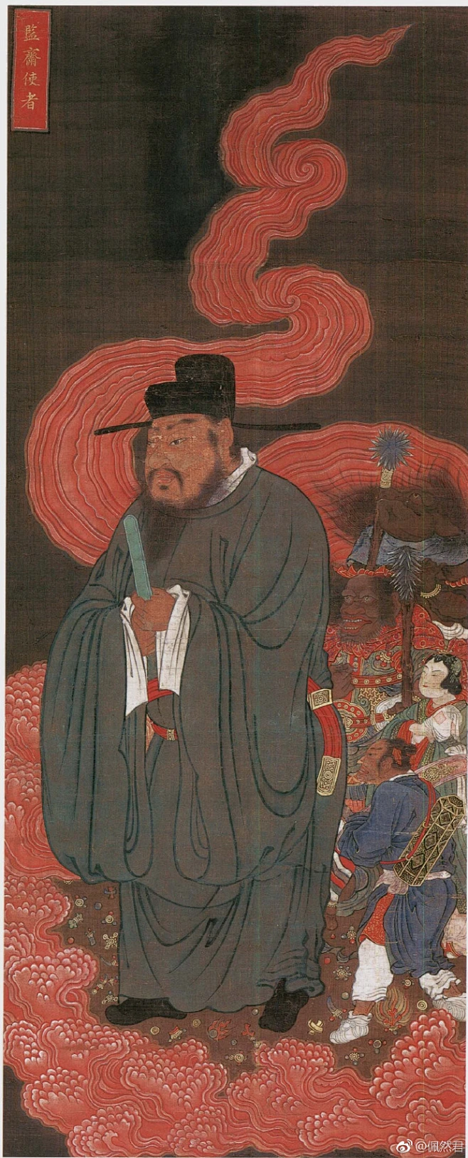 日本静嘉堂藏高丽佛画地狱十殿阎王图之直府使者、监斋使者图片_《掉落凡间的神明》图片素材-花瓣网
