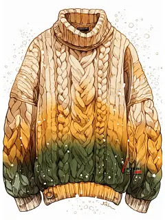 毛衣款式图素材ai服装设计｜mid journey - 小红书
