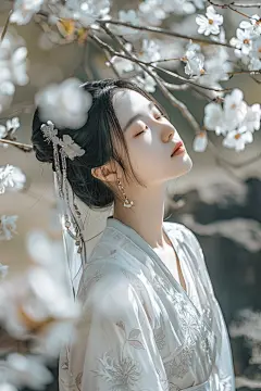 迷人的桂花旗袍美女人物肖像摄影图片